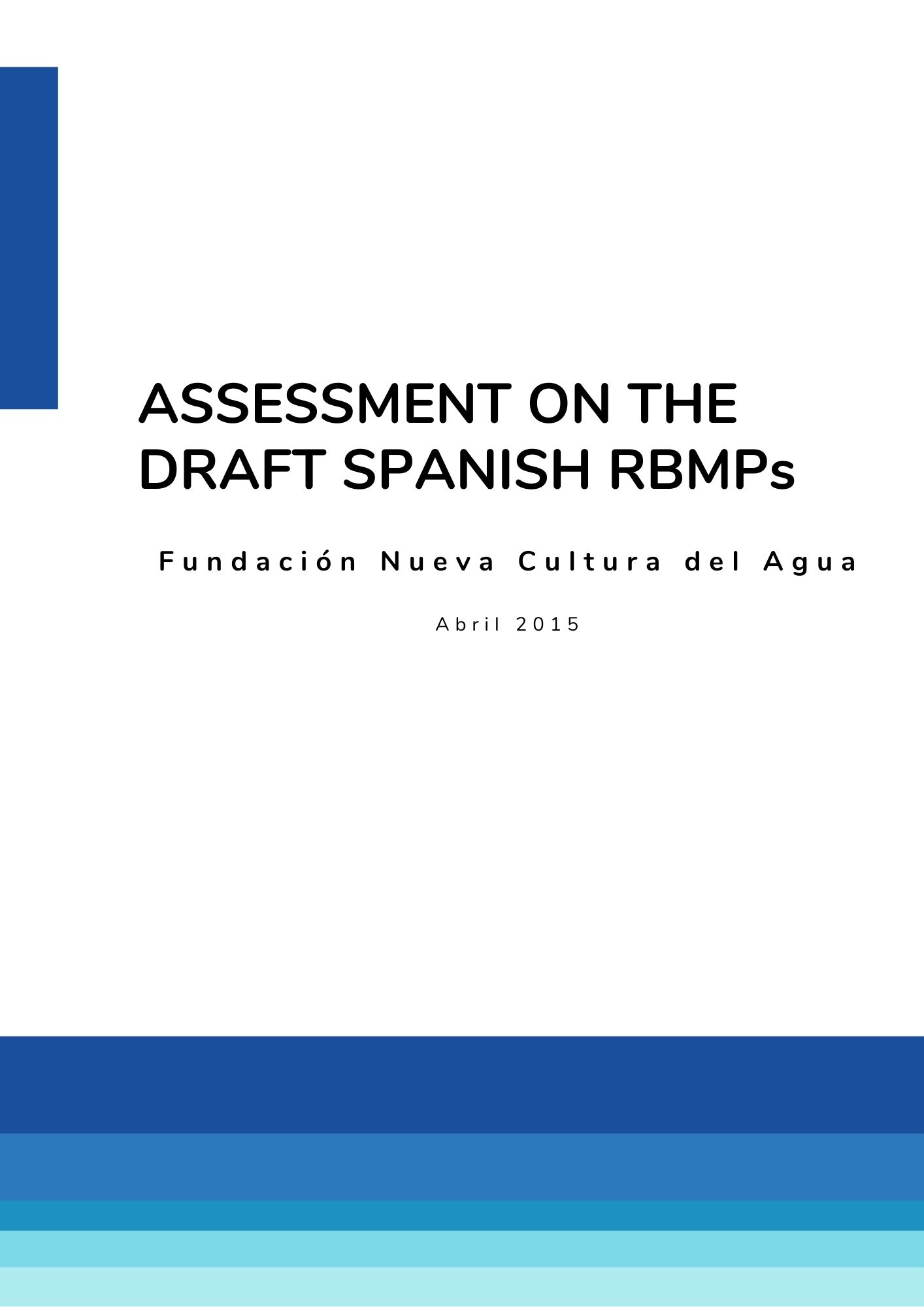 Assessment on the draft spanish RBMPs