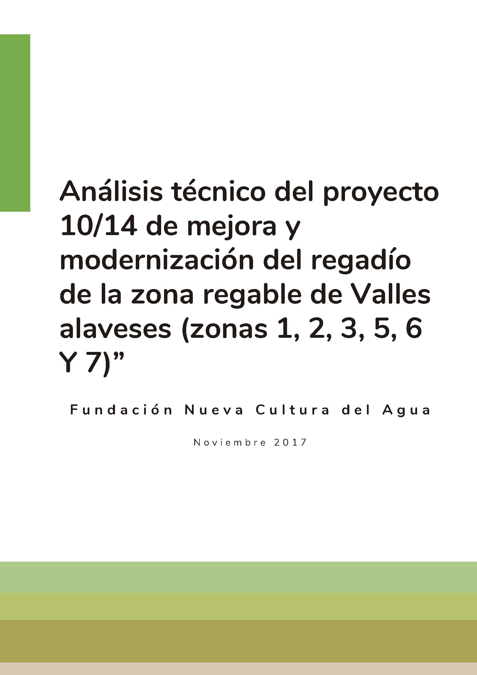 Análisis técnico del proyecto de modernización de regadíos en Valles Alaveses